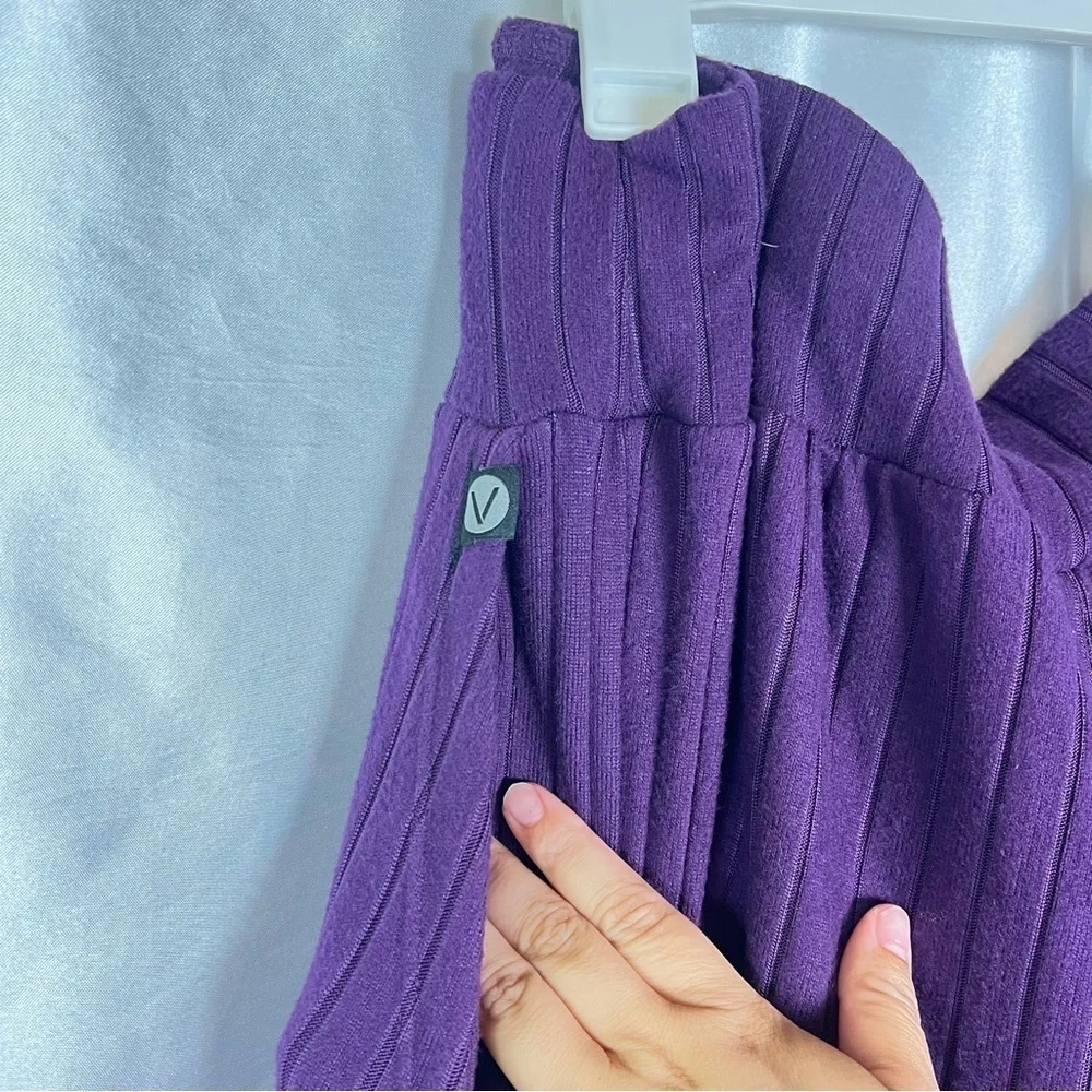 Lane Bryant LIVI Purple Hacci Rib Knit Wide Leg Lounge Pants 26/28 NWT